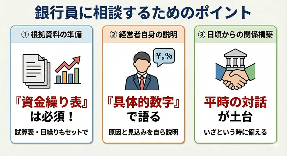銀行員に相談するためのポイント